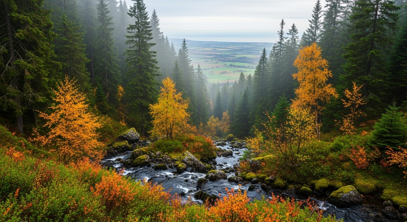Mount Copenhagen at night from the Øresund